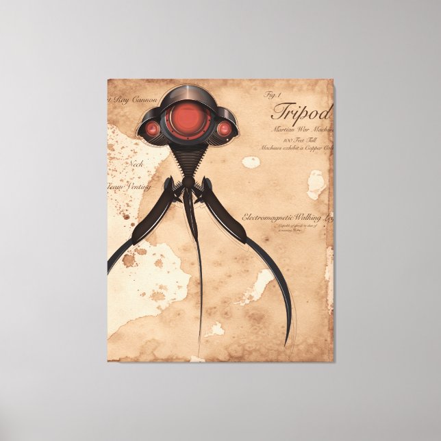 Science fiction-utlänningen attackerar! canvastryck (Framsida)