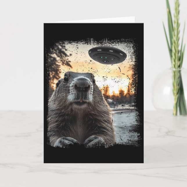 Science Fiction-utomstrisk landning Konstig UFO Gr Kort (Framsida)