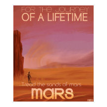 Science Fiction Vintage Mars Semester Illustration