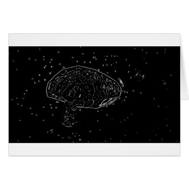 Science fictionflyghjärna hälsningskort (Framsidan Horizontal)