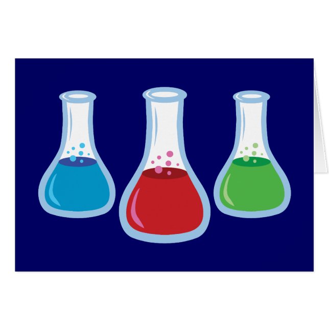 Science Flasks Hälsningskort (Framsidan Horizontal)