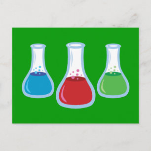 Science Flasks Vykort