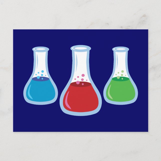 Science Flasks Vykort (Framsida)
