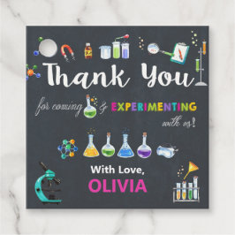 Science Födelsedagsfest Girl Tack Gåvor Etiketter