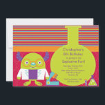 Science Födelsedagsfest inbjudan<br><div class="desc">Starta din party från högerna med vår söta Science Birthday-inbjudan med ett monster med vetenskapsbeakers.   Anpassa med din information så är du redo att gå! Matchande artiklar,  inklusive frimärke för födelsedagskalv,  favoritklistermärken,  tackkort och tack för att du har klistermärken också i vår butik. © Stockberry-design</div>