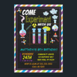 Science Födelsedagsfest inbjudan for a Boy<br><div class="desc">Science födelsedagsfest inbjudan för en pojkfödelsedag. Det här är perfektens inbjudan till din sons galna vetenskapsman party.</div>