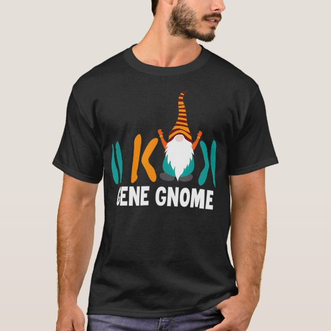 Science Funny Gene Gnome T Shirt (Framsida)