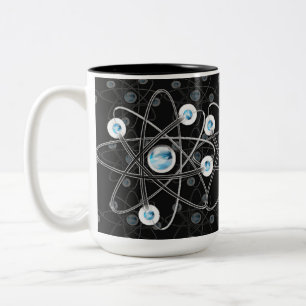 Science Geek Atom Symbol Black Mugg