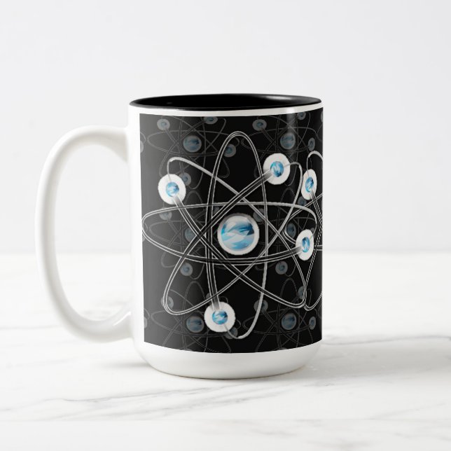 Science Geek Atom Symbol Black Mugg (Vänster)