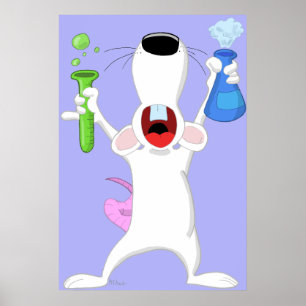 Science Geek Lab Råtta Poster Skriv ut