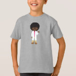 Science Girl, African American Girl T Shirt<br><div class="desc">Cute,  roligt och god design med afrikanska amerikanska flickor i labbet jackar och glasögon. Modern gåva och trendig,  perfekt för älskare i ditt liv.</div>