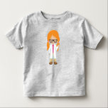 Science Girl, Scientist, Cute Girl, Orange Hair T Shirt<br><div class="desc">Cute,  roligt och god design med en tjej i labbet jackar och glasögon. Modern gåva och trendig,  perfekt för älskare i ditt liv.</div>