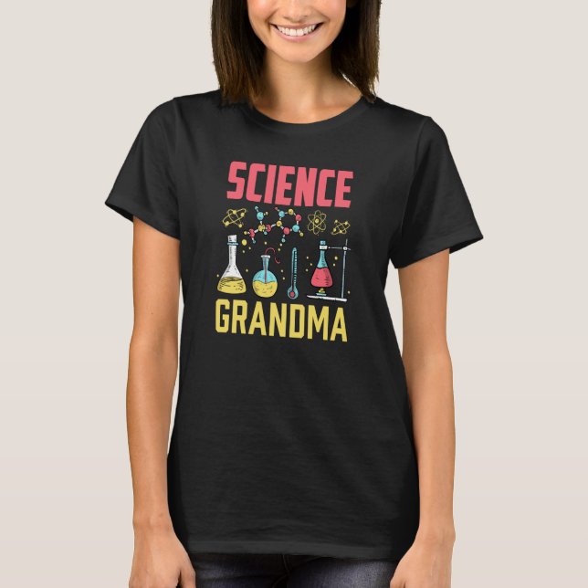 Science Grandma Scientist Research Researcher Job T Shirt (Framsida)
