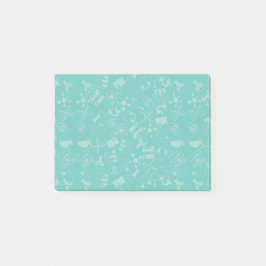 Science Icons Mönster Post-it Block