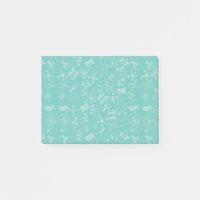 Science Icons Mönster Post-it Block (Framsida)