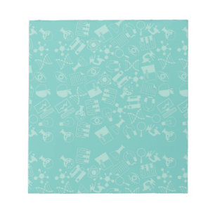 Science Icons Mönster Post-it Notes Anteckningsblock