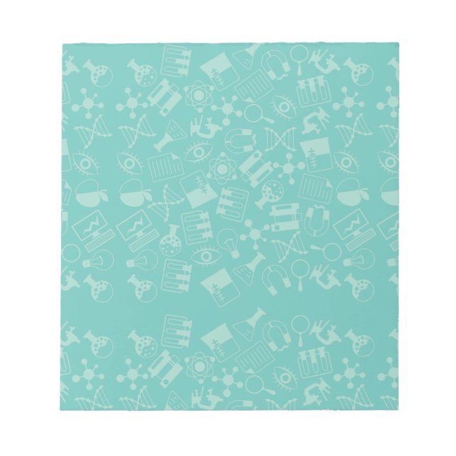 Science Icons Mönster Post-it Notes Anteckningsblock (Framsida)