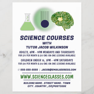 Science Icons, Science Course Advertising Reklamblad