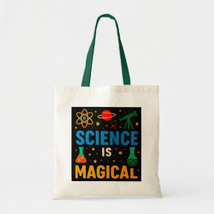 "Science is Magic" Roligt Education Tote Bag Tygkasse
