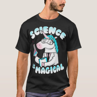 Science is magical Funny Rainbow Unicorn Scientist T Shirt