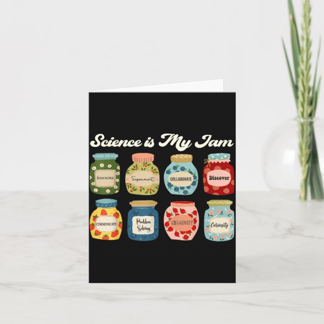 Science Is My Jam Teacher Shirt Stem Student Educa Kort (Framsida)