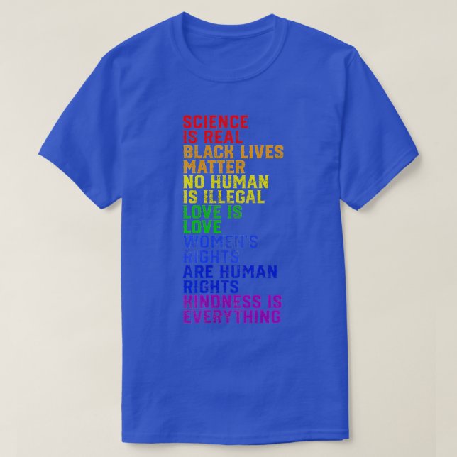 Science is Real Black Lives Matter Pride Month  (1 T Shirt (Design framsida)