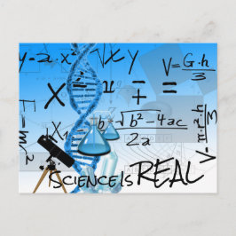 Science Is Real Postkort Vykort