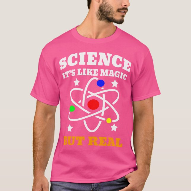 Science Its Like Magic But Real Scientist Kid T Shirt (Framsida)