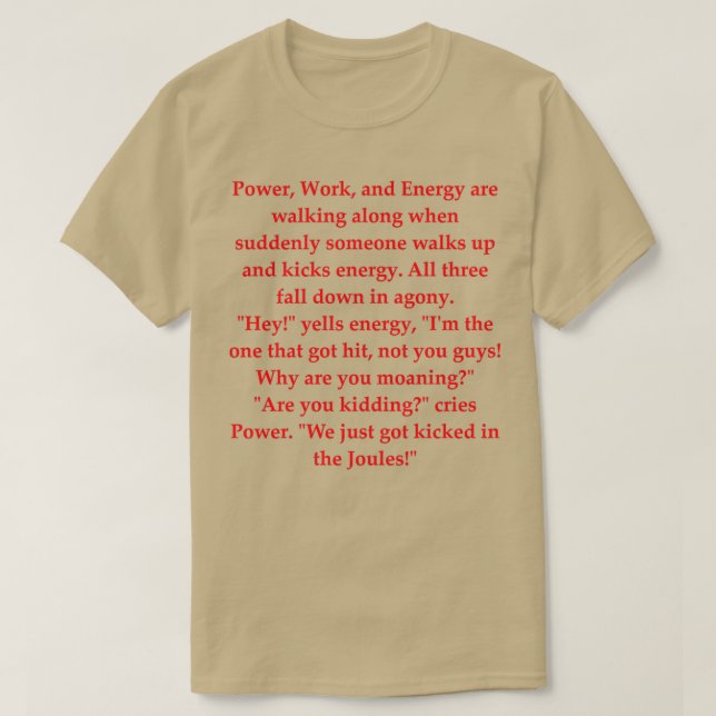 Science Joke 22 T Shirt (Design framsida)