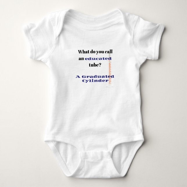 Science Joke Pappa Joke Graduated Cylinder T Shirt (Framsida)