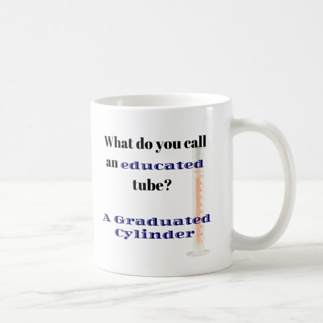 Science Joke Pappa Joke Gradued Cylinder Kaffemugg (Höger)