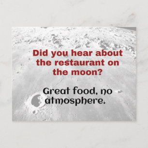 Science Joke, Pappa Joke-vykort Måne Vykort