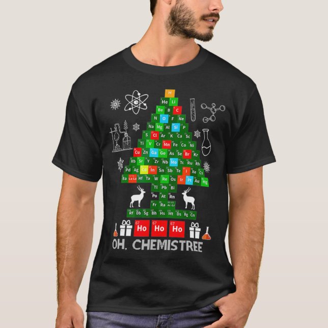 Science jul Oh Chemist Träd Chemistree Chem T Shirt (Framsida)