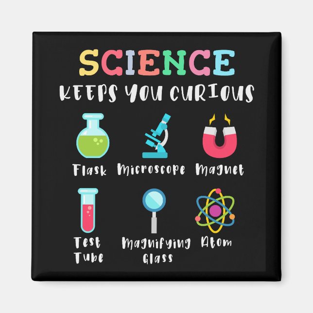 Science keeps you curious magnet (Framsidan)