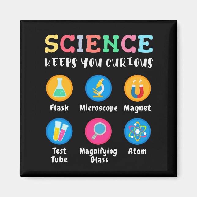 Science keeps you curious magnet (Framsidan)