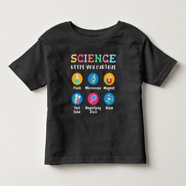 Science keeps you curious t shirt (Framsida)