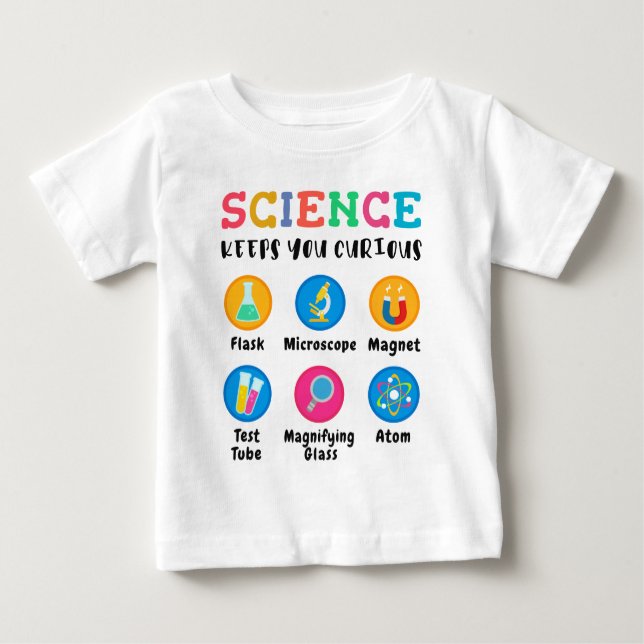 Science keeps you curious t shirt (Framsida)