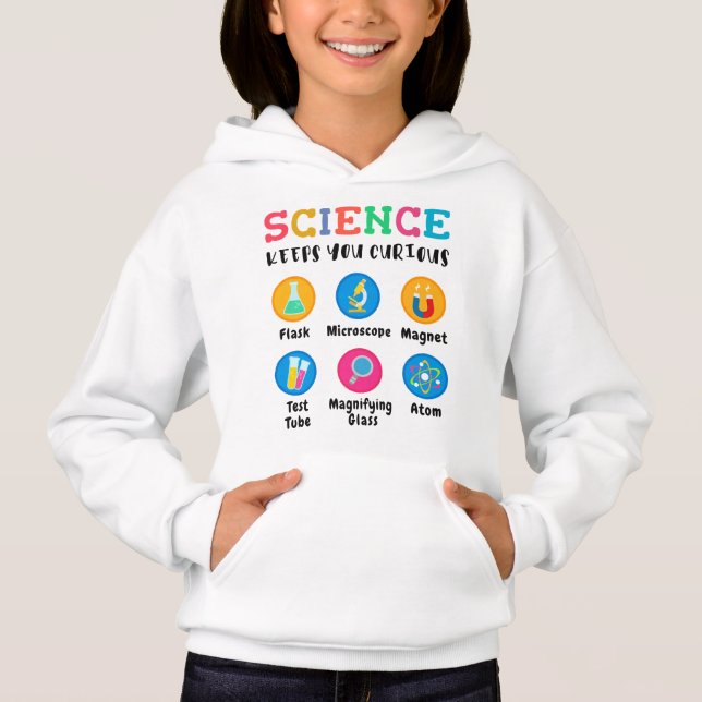 Science keeps you curious t shirt (Framsida)