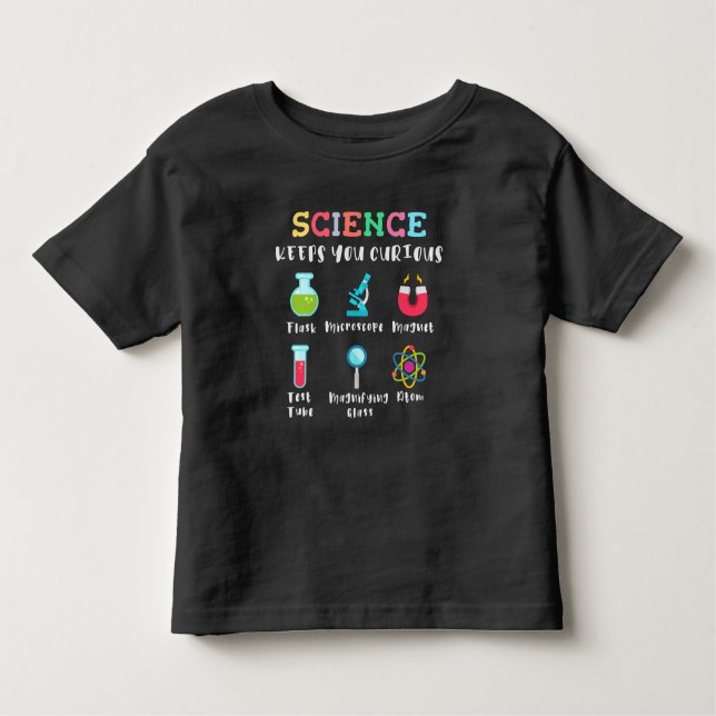 Science keeps you curious t shirt (Framsida)