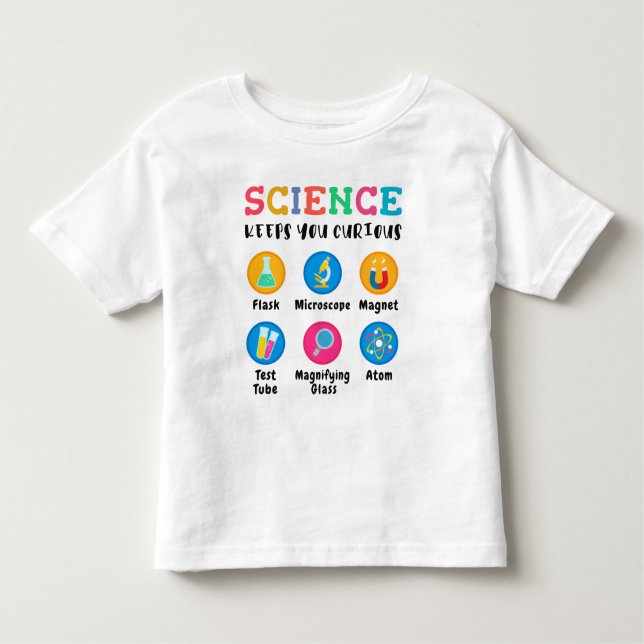 Science keeps you curious t shirt (Framsida)