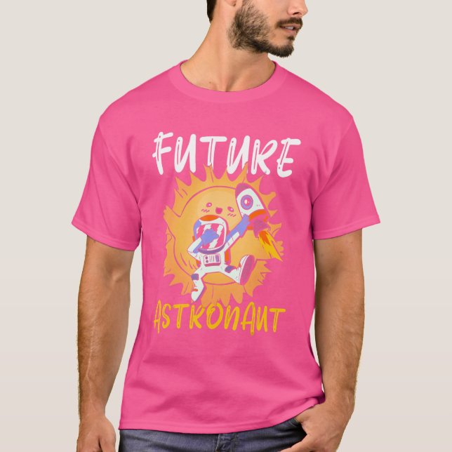 Science Kids Universe Rocket Dabbing Future Astron T Shirt (Framsida)