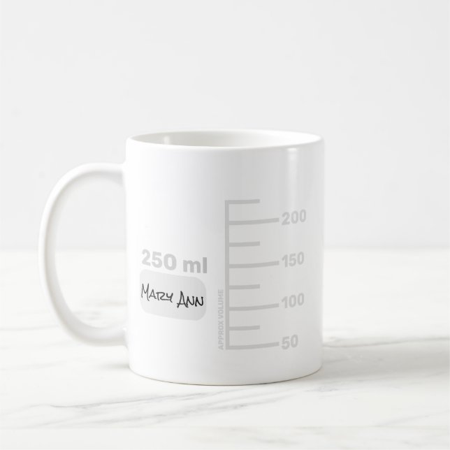 Science Lab Beaker Personlig Large Label Mugg (Vänster)