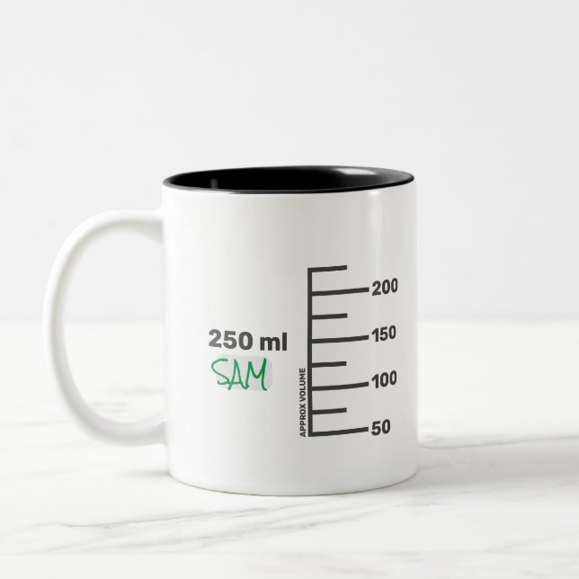 Science Lab Beaker Personlig White Mugg (Vänster)