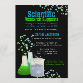 Science Lab Birthday Inbjudningar