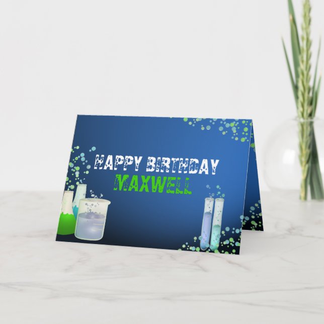 Science Laboratory Birthday Kort (Framsida)