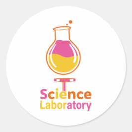 Science Laboratory Flask - Colorful Chemistry Expe Runt Klistermärke