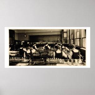 Science Lesson vid Grammar School for Gi i London Poster