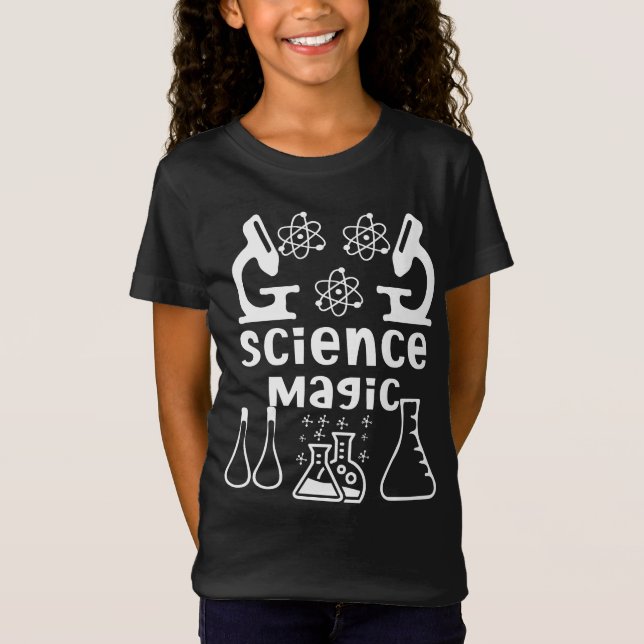 Science Magic Kids Girls T Shirt (Framsida)