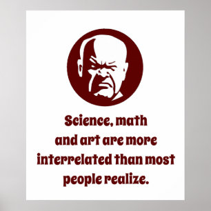 Science Math and Art - Wisdom Poster