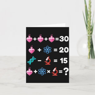 Science Math Gåta Alla Hjärtans Dag Kemi Biologi K Kort